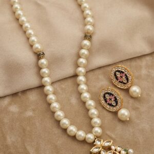 Pearl Kundan Necklace Set
