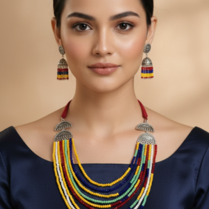 Multi Layered Seed Bead Necklace Set